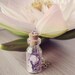 Hearts Bottle Necklace Purple Magic Vial Snow Glitter Butterfly Whimsical design Romantic Gift ideas