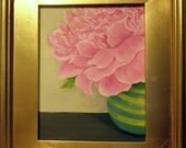 Valentine's Day Flowers - These don't even have to be watered. 8"x10" painting in gorgeous "old world frame