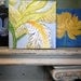 Iris painting is 9th in the series "Alphabet Florals"  acrylic on 6" square canvas