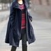 Winter warm waist drawstring loose padded Overcoat