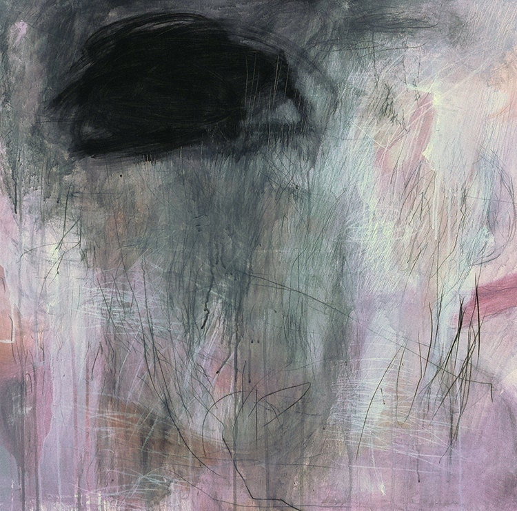 FREE SHIPPING - Tears for you - Original abstract painting, canvas, acrylic, large, 31x31 - Cristina b