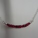 Ruby Faceted Rondelle Gemstones Swarovski Ruby Sterling Silver Necklace - July's Birthstone