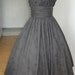 A beautiful 50s style cocktail dress made from black cotton - Made to order