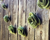 10' Felt Rose Wedding Garland Decoration Decorating Romantic Chic Wedding Cake prop Table Garland Photo Prop
