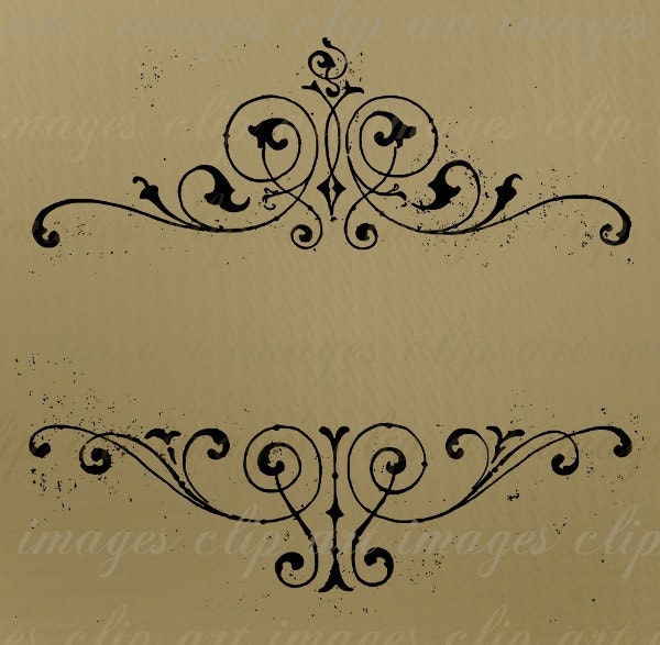 Borders Clip Art, Vintage, Grungy, designers element, invitations, wedding designs, note cards, monograms, text, titles, etc. Royalty Free