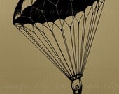 Parachute Clip Art, Vintage, Royalty Free, No Credit Required, Ephemera for a circus theme, father's day, boys, etc.