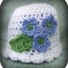 Forget Me Not Flower Crochet Baby Hat