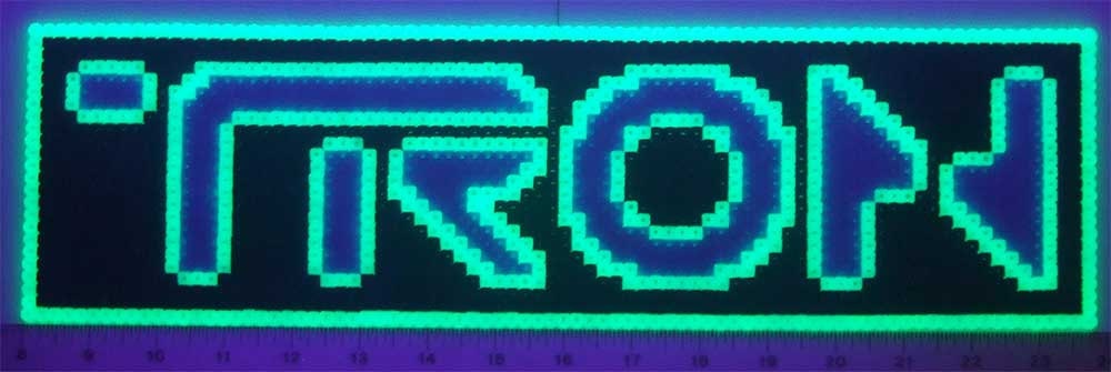 TRON Glow-in-the-Dark Perler Wall Decoration