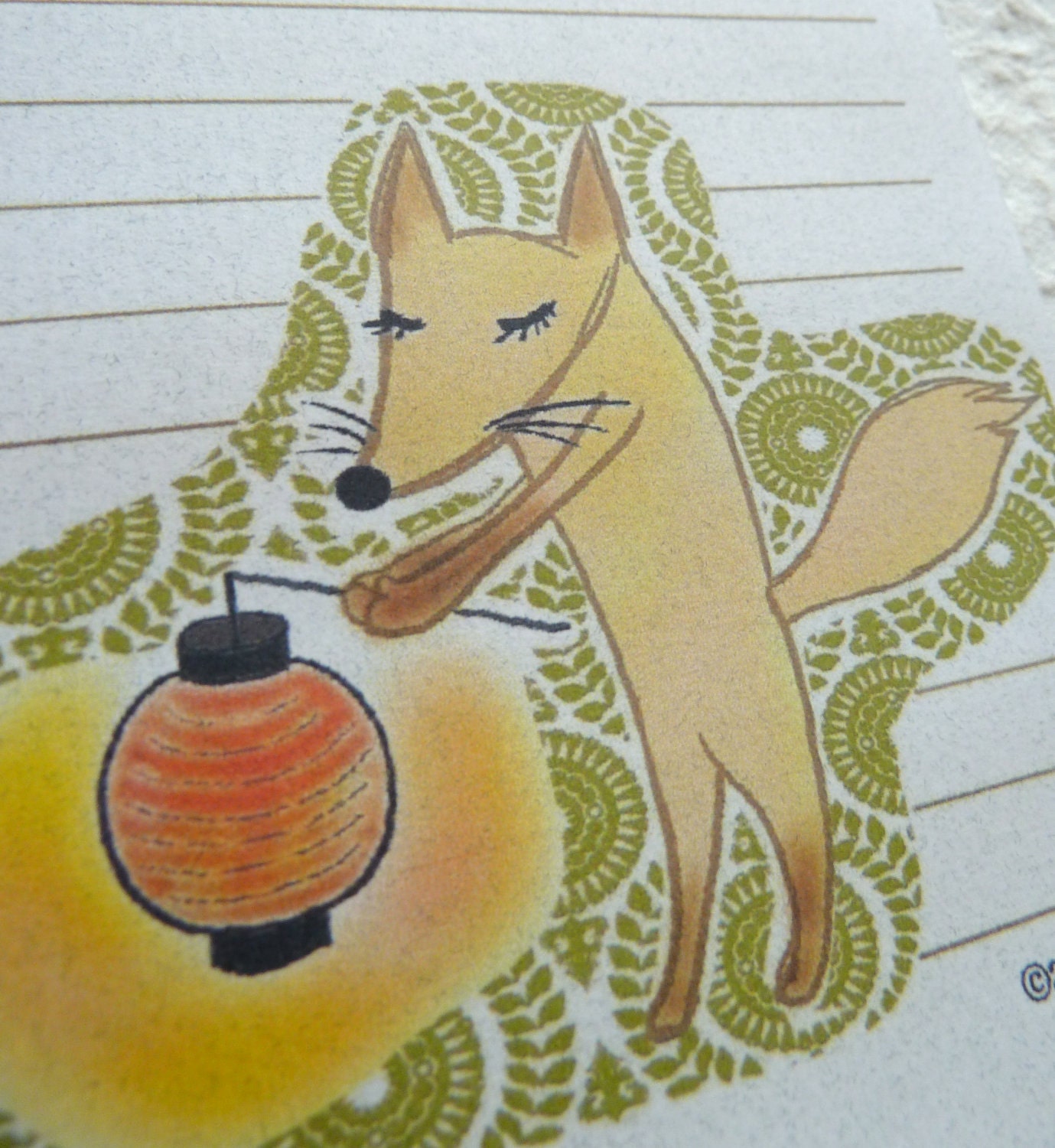 letter-paper / lantern fox