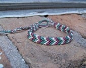 Skinny Chevron Friendship Bracelet - Candy Cane