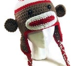 Sock Monkey Hat - Beanie - Boy's - Girl's - Costume - Winter Wear