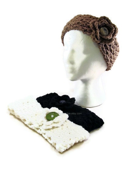 Flowered Headband/Earwarmer