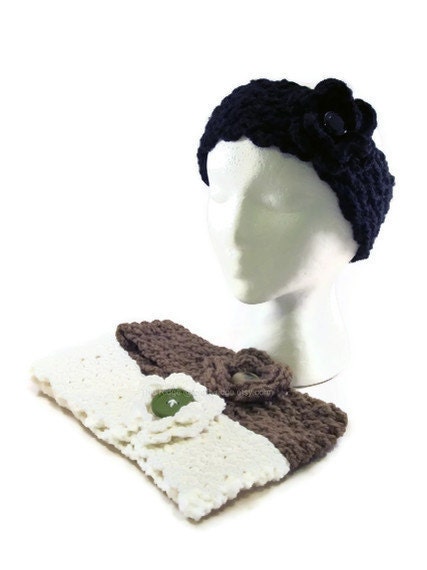 Flowered Headband/Earwarmer