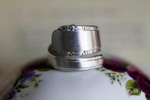 silver spoon ring by tangs and tines