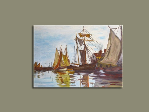 Made to Order, Monet reproduction "The Port of Honfleur", original painting