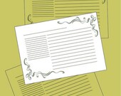 Vintage-inspired printable recipe cards, PDF file