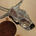 Bull Skull Pendant Necklace Cast in Metal and Polished