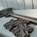 Large Ornate Key Wall Decor Wall Hanging Wall Plaque in Graphite Silver Hollywood Regency Glam Paris Apartment French Country "Cold"