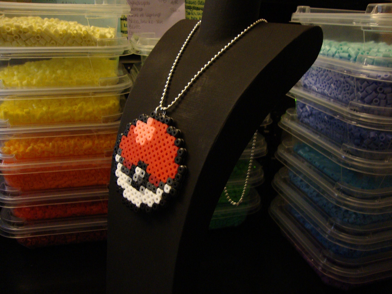 Pokemon Bead Sprite Necklace - Poke Ball