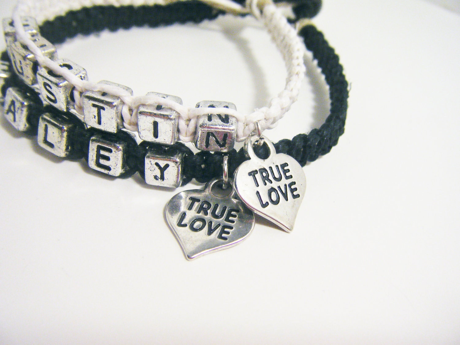 Couples True Love Charm Bracelets Set of 2 MADE TO ORDER-1 Week production time