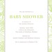 Green Floral Baby Shower Girl or Boy, Unisex Printable PDF File