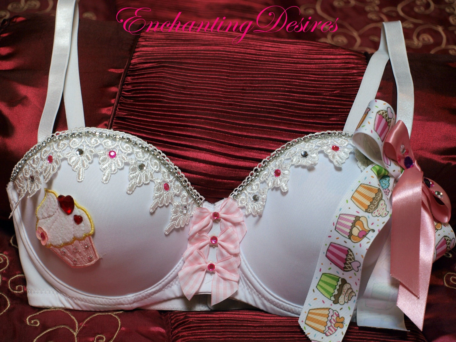 Cupcake Lovers Custom bra (36D) - EnchantingDesires