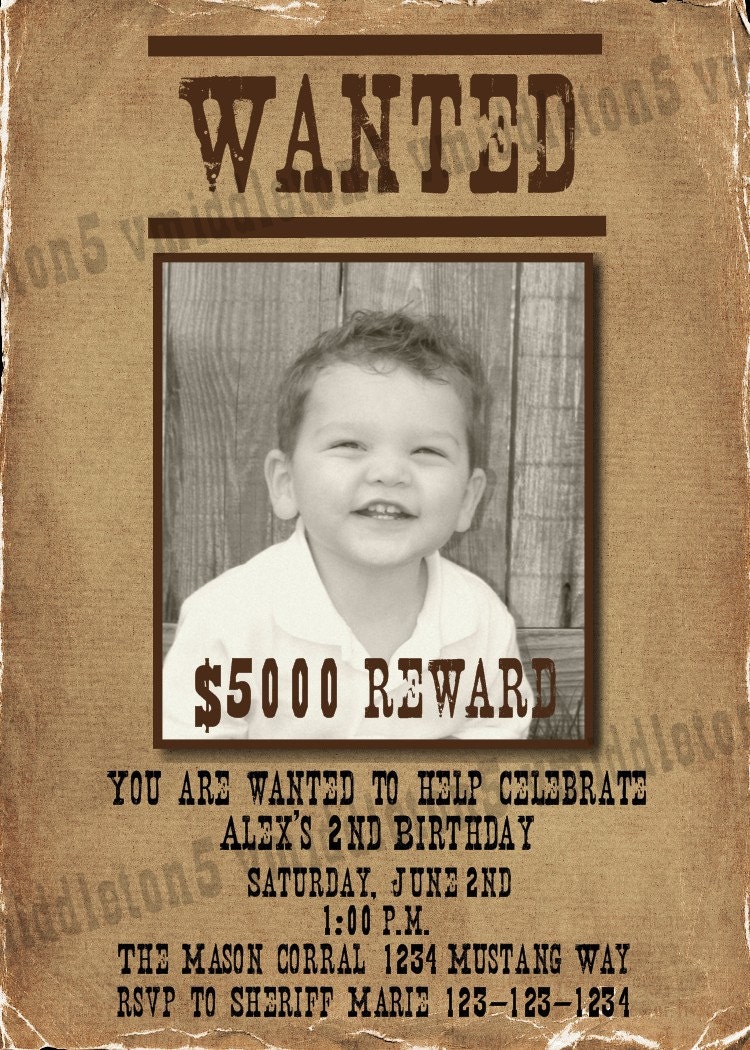 Cowboy Wanted Invitations