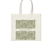10 Bridesmaids Personalized Signature Delicate Petals Totes in Olive Green