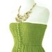 Strapless Ruffle Cotton Dress or Maxi Skirt in Green