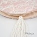Audrey- rose lace bridal purse with pearl handle and deco tassle