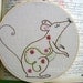 Embroidery PDF Pattern Autumn Fall Mouse and Flowers