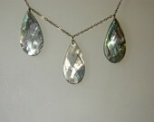 Abalone and sterling silver necklace