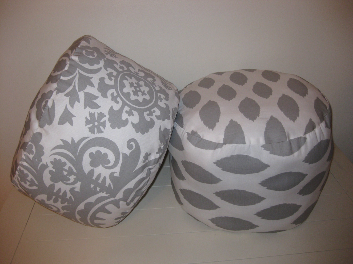 YOU SEND the Fabric and I Will Sew your Pouf Ottoman Cover  20" x 13" Round Designed by YOU