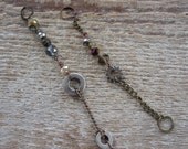Found Metal and Crystal Earrings