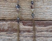 Silver Watch Part and Wood Earrings