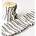 Ruffled Fabric Strip - Blue Ruffled Ticking (3 feet)