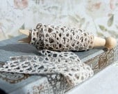 Crochet Lace in Fawn - Scrapbooking, Card Making, Sewing, Bridal. As featured in Sew Hip Magazine August 2011