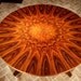 Coffee table, contemporary style in Santos Rosewood & Figured Walnut