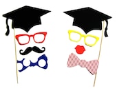 Graduation Party Photo Booth Props  - 8 piece set - Photobooth Props Party Props
