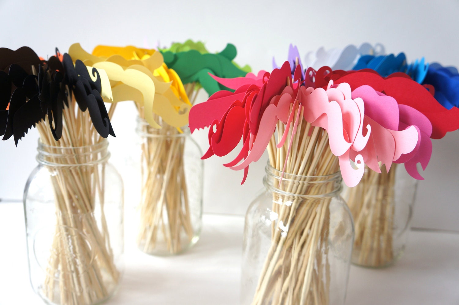 Photo Booth Props - Mustache Bash - Set of 12 NAVY Mustaches on a stick - Photobooth Props Party Props