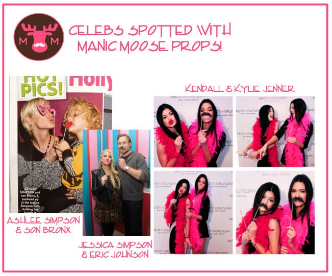 Photo Booth Props - The Circus Collection - 20 piece set - mustaches on a stick, lips, clown, circus- Photobooth Props