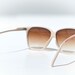 Amazing Vintage Sunglasses Cream with Red Stripes Retro SO HOT