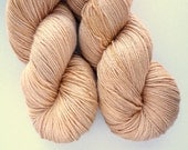 Merino Silk Yarn - Hand Dyed 50/50 Merino Silk Fingering Weight in Champagne Colorway