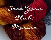 Hand Dyed Sock Yarn Club - Merino Three Month Option - June to August