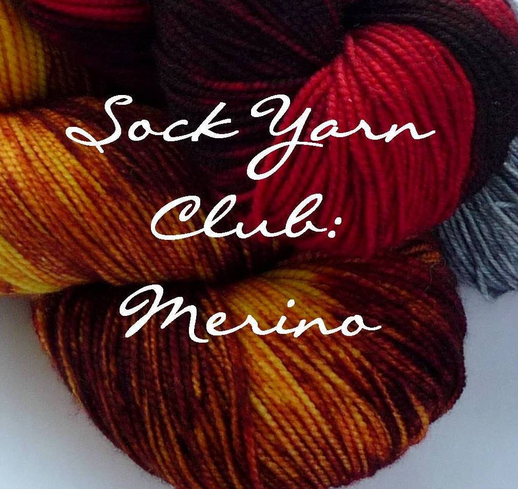 Hand Dyed Sock Yarn Club - Merino Three Month Option - July to September