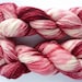 Sale 15% off - Hand Dyed 75/25 BFL/Nylon Fingering Weight Yarn in Strawberries and Cream Colorway