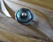 Oxidised Copper Small Poppy Connector