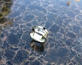 Ring of Threes - Stones and Bands with Black Onyx and Moonstone