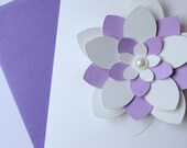 Personalize - Lavender & Cream Flower Card - Happy Birthday - Thank You - Happy Mother's Day