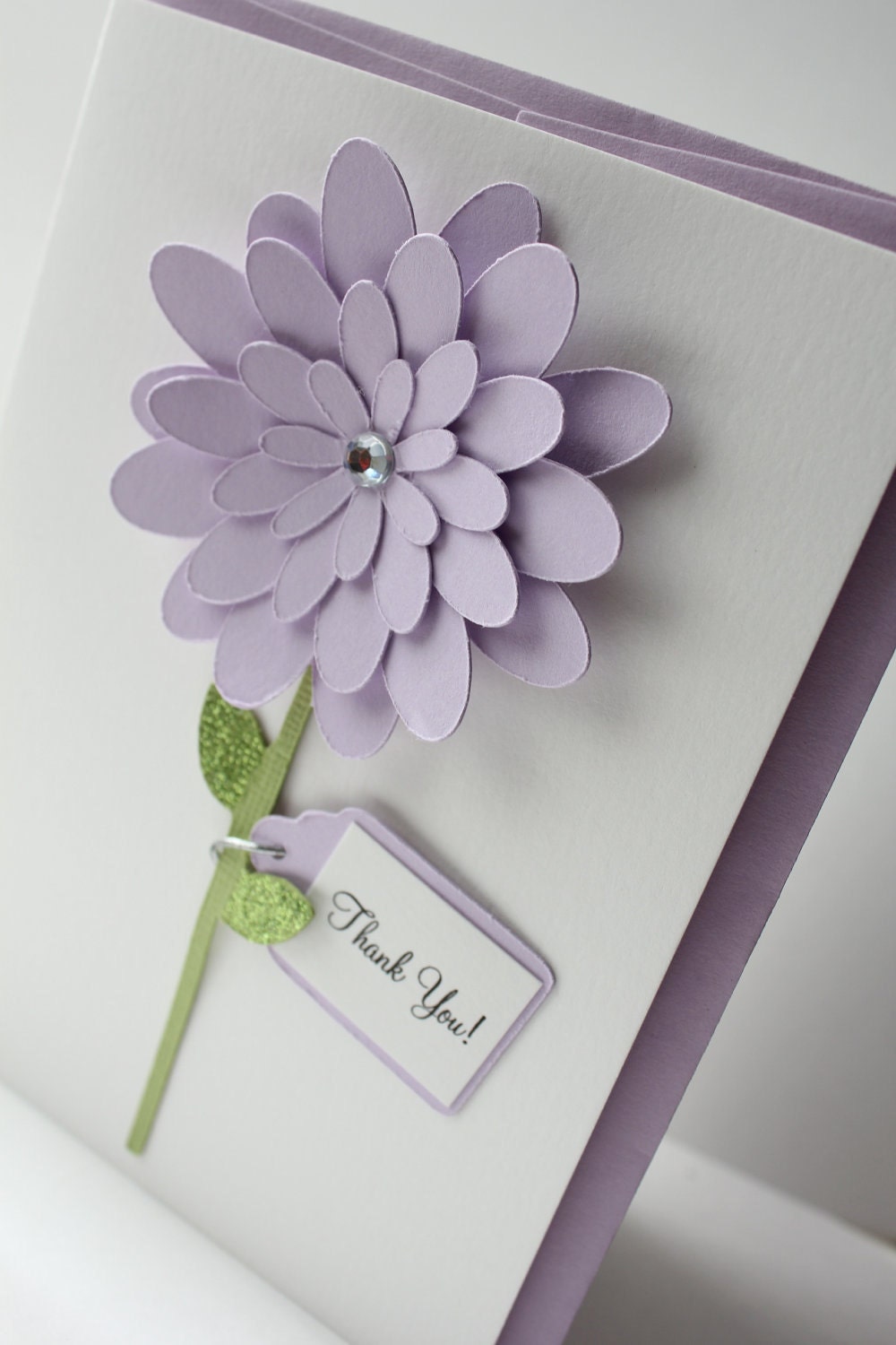 Personalize - Thank You Card - Lavender Flower - Happy Birthday - Congratulations - Get Well - Happy Mother's Day